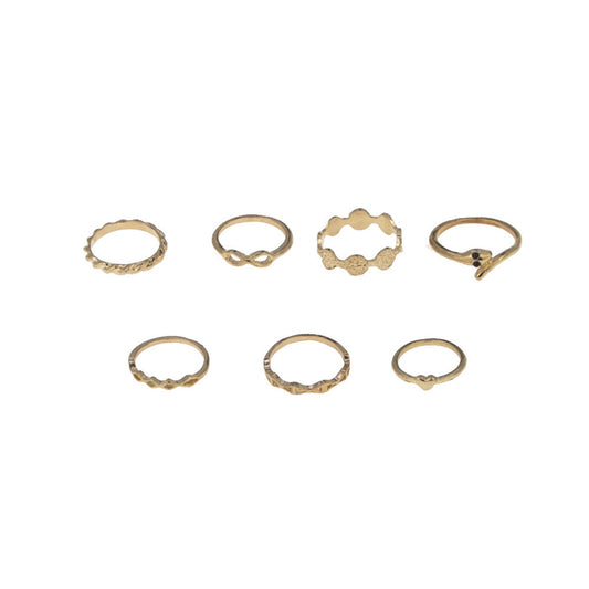 Womens Alloy Ring Set Bow Twist Love Rings Elegant Fashion Jewelry For Everyday Wear Or Special Occasion For Her