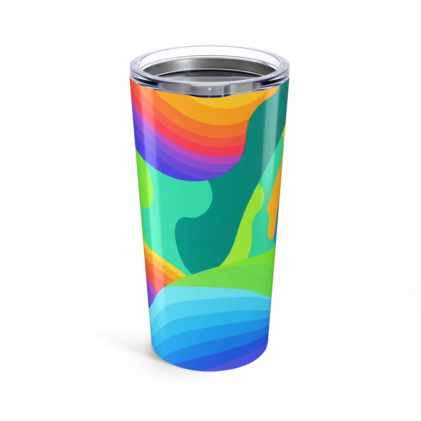 20 Oz Stainless Steel Tumbler Printed Double Wall Vacuum Insulation Leak Proof Travel Mug Durable Hot Cold Coffee