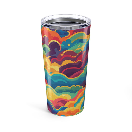 20oz Stainless Steel Tumbler With Printed Design Double Wall Vacuum Insulated Spill Resistant Durable Hot And Cold