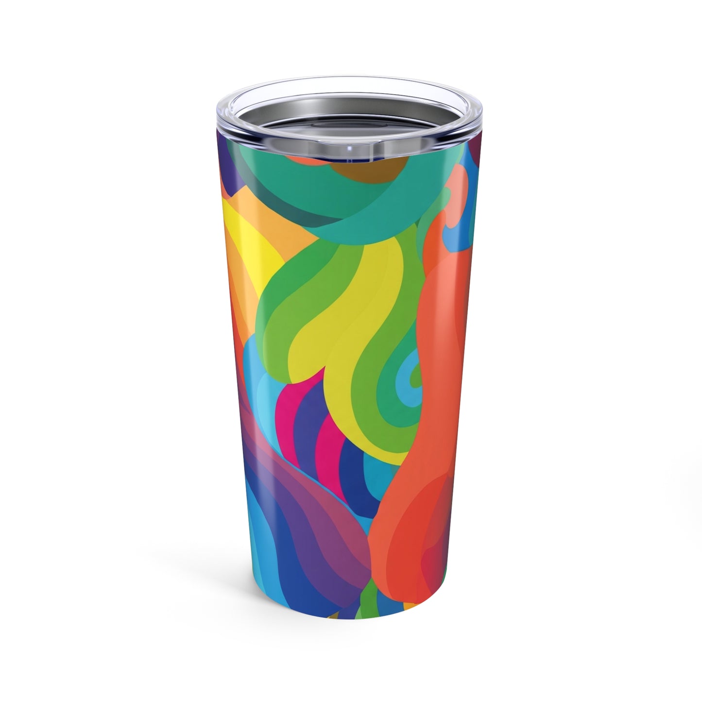 20 Ounce Stainless Steel Tumbler With Double Wall Insulation Printed Spill Resistant Design For Hot And Cold