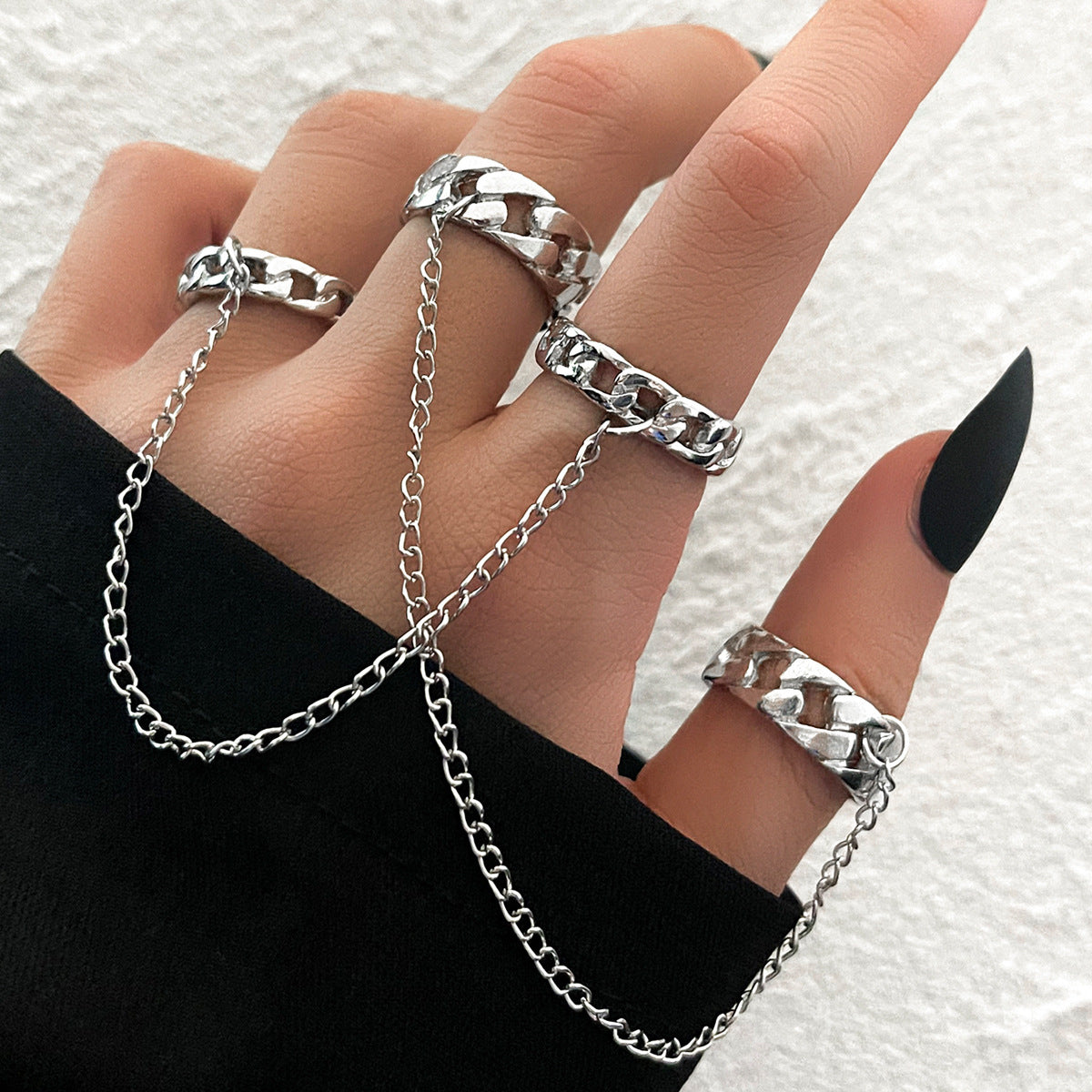 Womens Bowknot Elk Geometric Ring Set Electroplated Alloy European American Fashion Rings For Everyday Wear Up