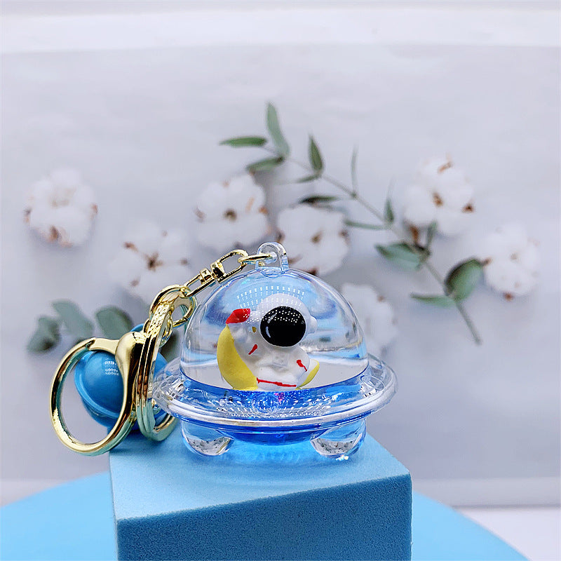 Acrylic Spaceman Keychain Girly Heart Design Alloy Key Chain Accessory For Space Lovers Guitar Skateboard Moon