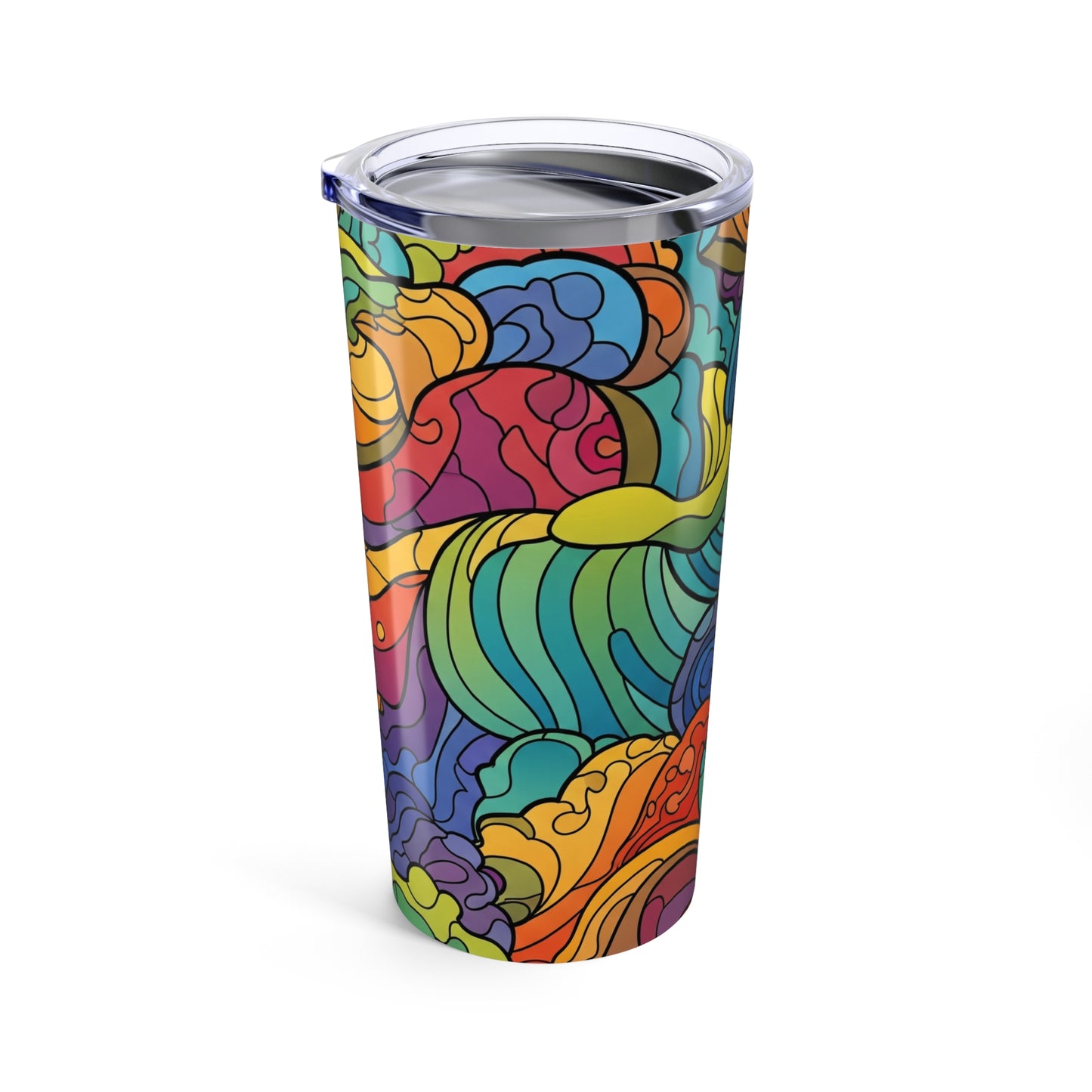 20 Oz Stainless Steel Tumbler With Double Wall Vacuum Insulation Leak Proof Travel Mug With Lid Durable Print