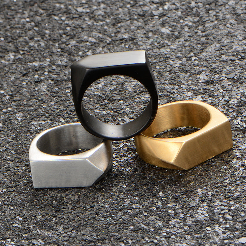 Men's Flat Top Stainless Steel Ring Durable High Quality Elegant Classic Design For All Occasions Fashion Jewelry