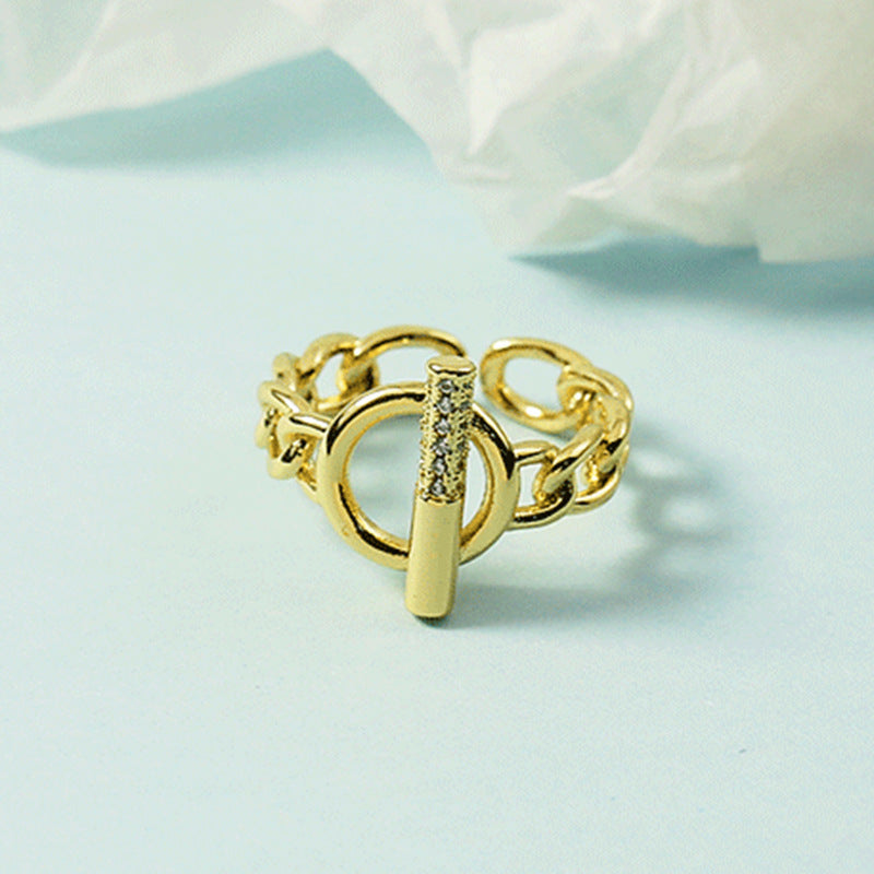 Adjustable Copper Ring Fashion Twist Open Buckle Jewelry For Women And Girls High Quality Elegant Craft Finish