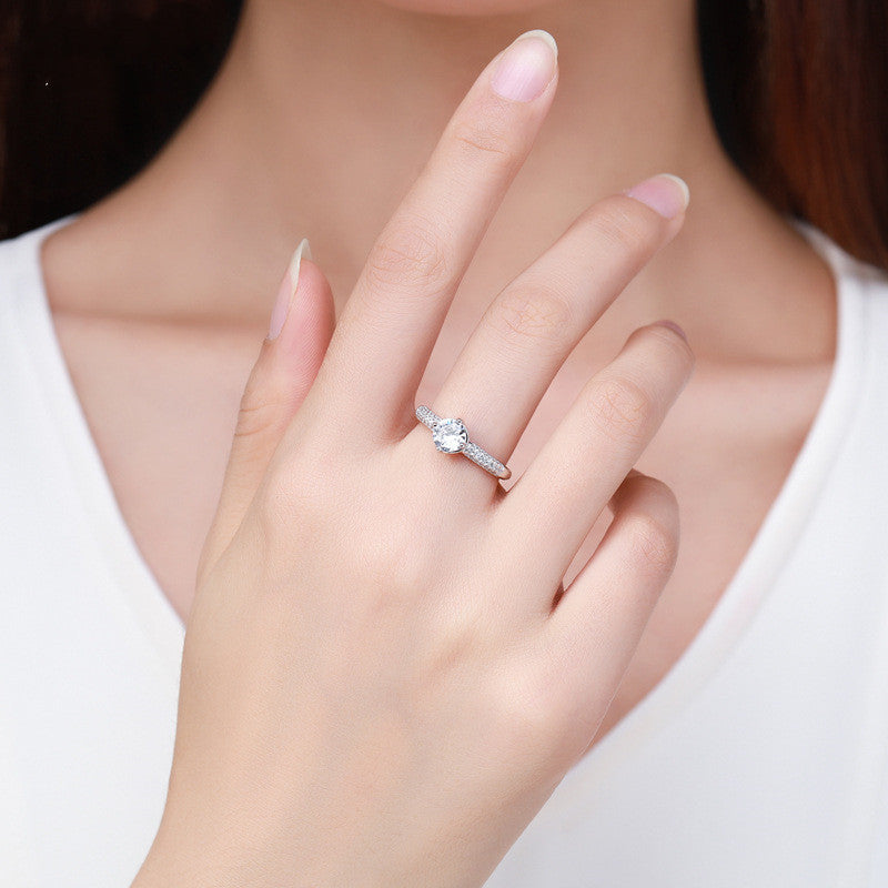 Womens Crown Ring Electroplated Silver Ring Chic Ins Style Jewelry Gift For Her Trendy Fashion Ring Chic Shine