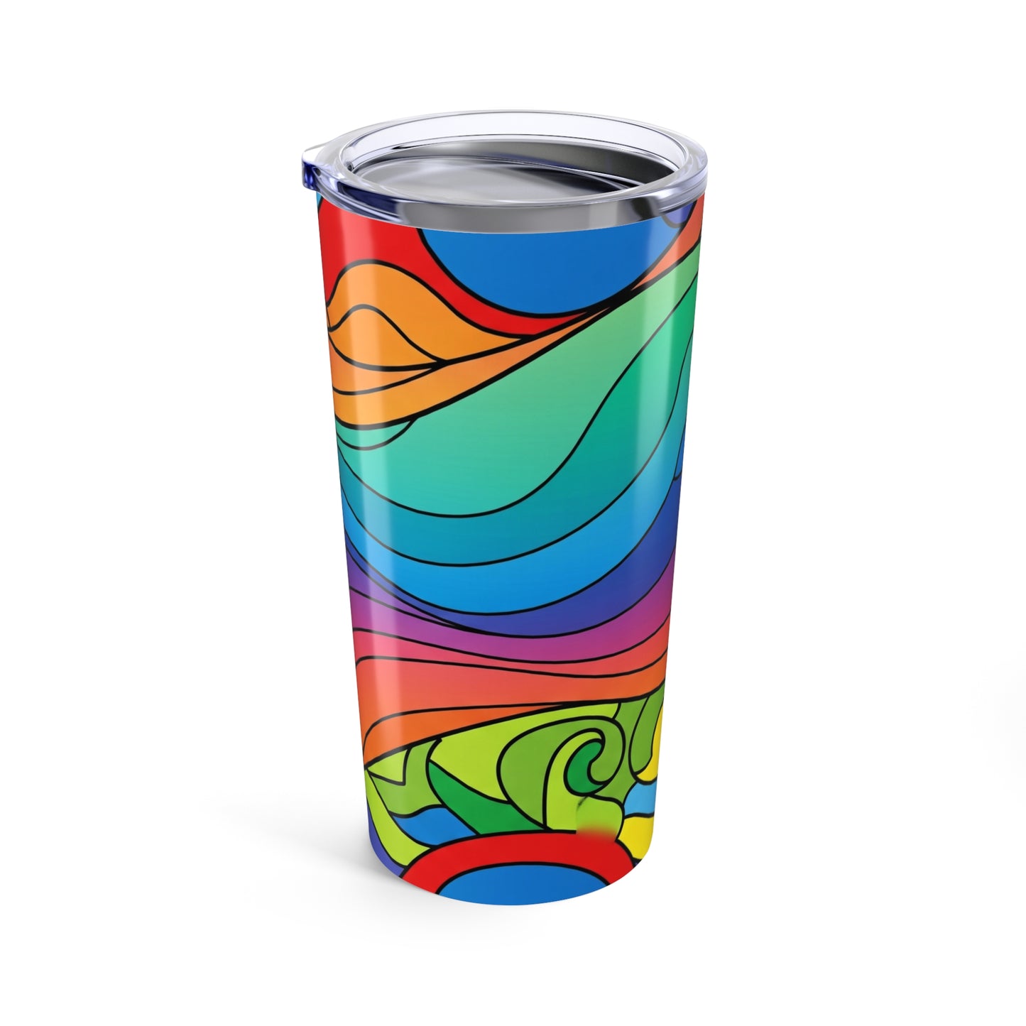 20oz Stainless Steel Tumbler With Printed Design And Double Wall Vacuum Insulation Travel Mug For Hot Or Cold