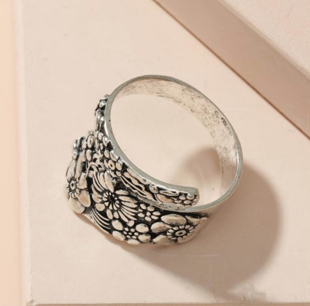 Geometric Silver Plated Copper Ring For Her Gift Pack Individually Packed European American Design Collection Jewelry