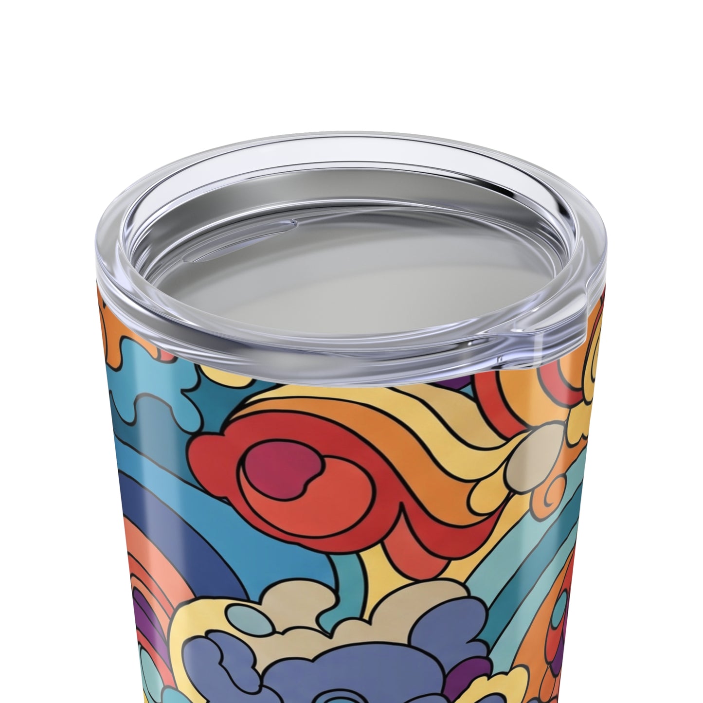 20 Oz Stainless Steel Tumbler With Printed Design Double Wall Vacuum Insulated Leak Proof For Hot And Cold