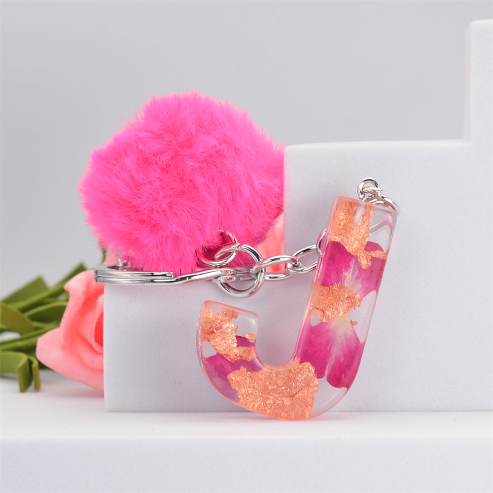 Resin Alphabet Initial Keychain A To Z Drip Glue Korean Style For Women And Girls Lightweight Resin Charm Gift