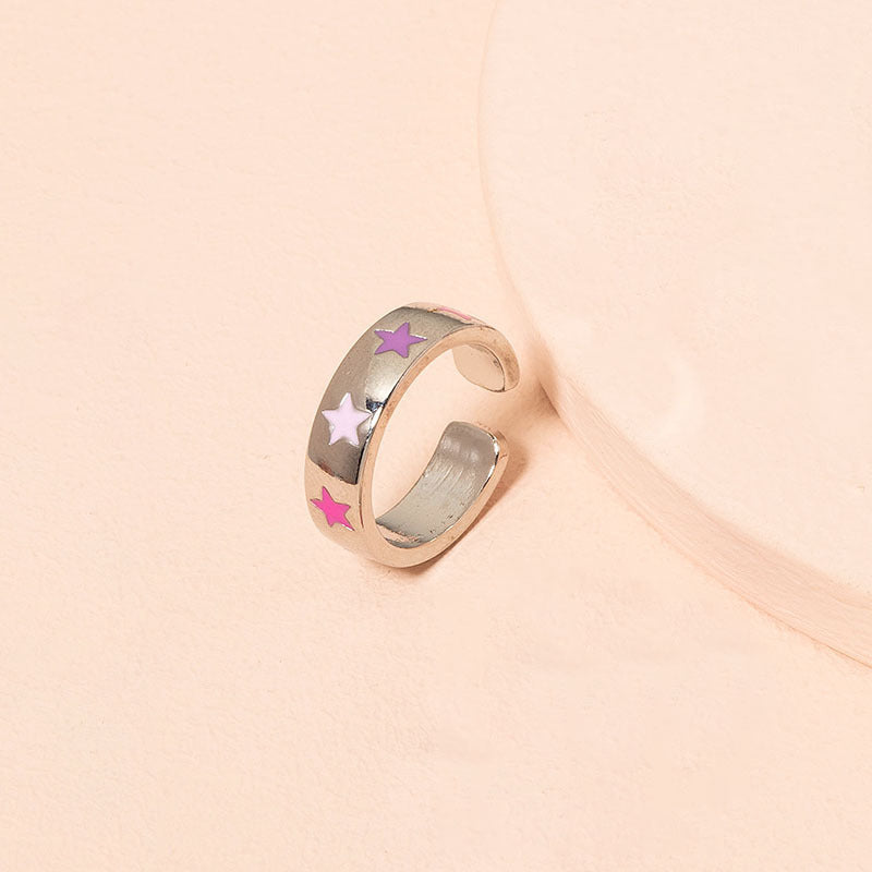 Womens Heart Ring Electroplated Alloy Retro Design Elegant Birthday Gift Travel Keepsake Ring Gold Tone Finish