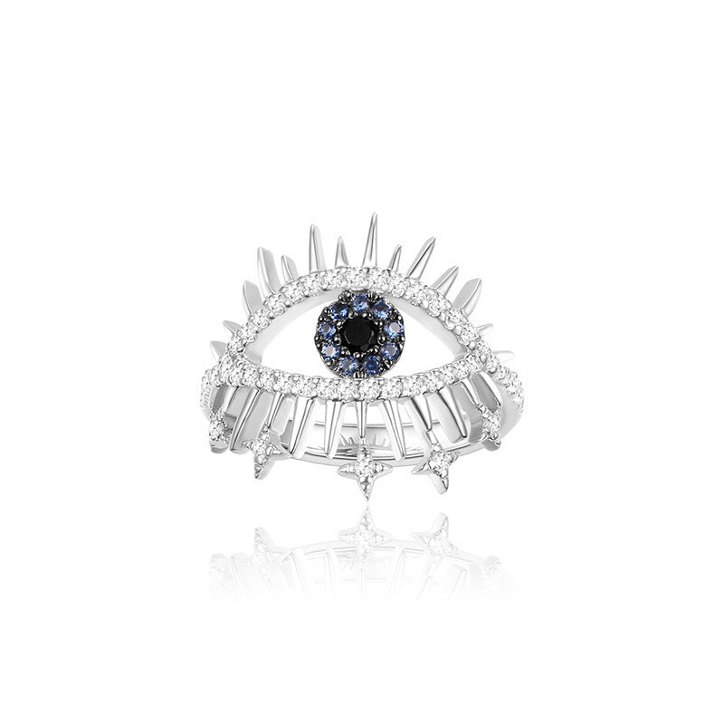 Women Geometric Ring Adjustable Opening Metal Ring With Artificial Gems Gold Plated Alloy Fashion Jewelry Accessory