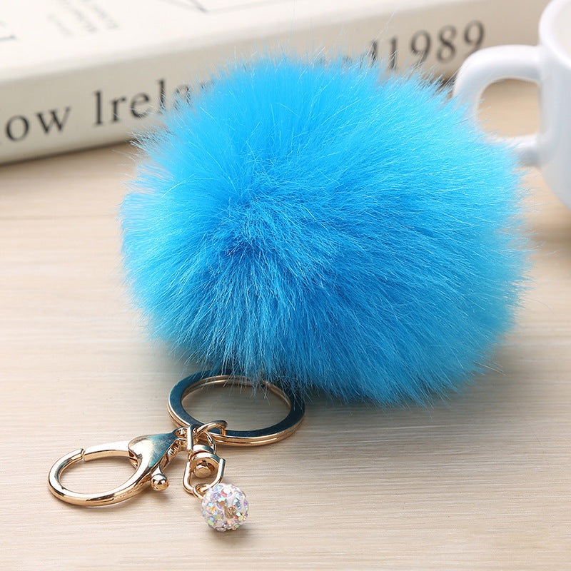 Plush Keychain Pendant Spherical Keyring Accessory 8cm Home Fashion Car Key Chain Festival Gift For Unisex Two Tone