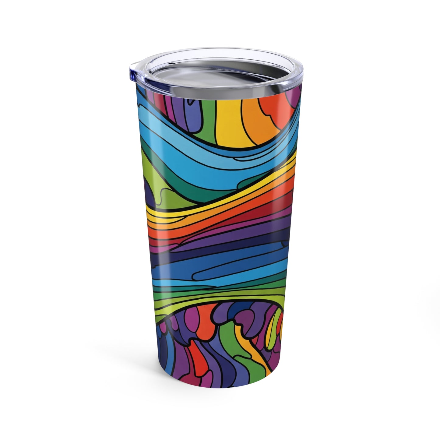 20 Ounce Stainless Steel Tumbler With Double Wall Vacuum Insulation For Hot Or Cold Beverages Printed Design
