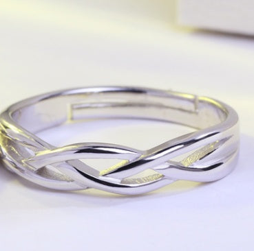 Womens Copper Ring Geometric Design With Zircon Inlay Electroplated Finish European Gift For Fashion Enthusiasts