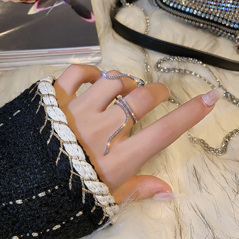 Elegant Adjustable Crystal Ring For Women Copper Jewelry Korean Style Zodiac Animal Theme Gift Birthday Gift Idea