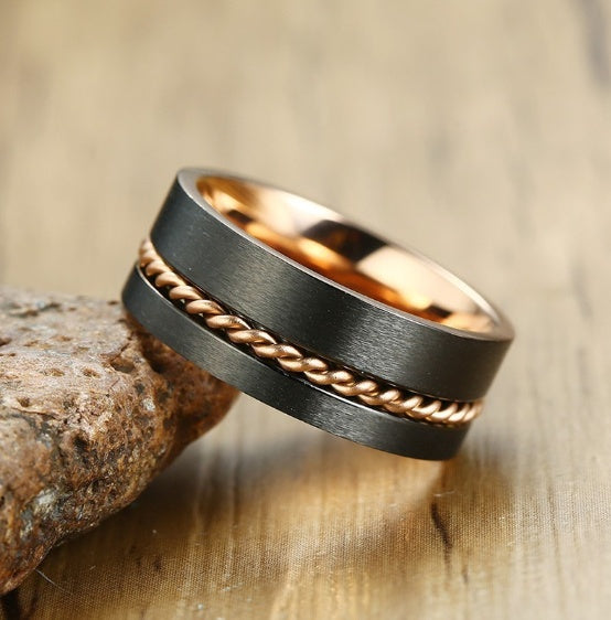 Stainless Steel Ring 8mm Wide Band For Men And Women Party Jewelry Gift Birthday Christmas Present Best Friend