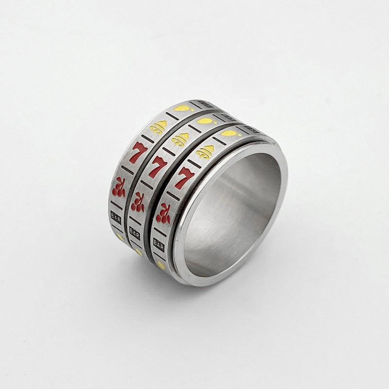Titanium Steel Ring Fashion Jewelry Band for Men and Women Personality Statement Ring Steel Color Sizes 7 8 9 10 and 11