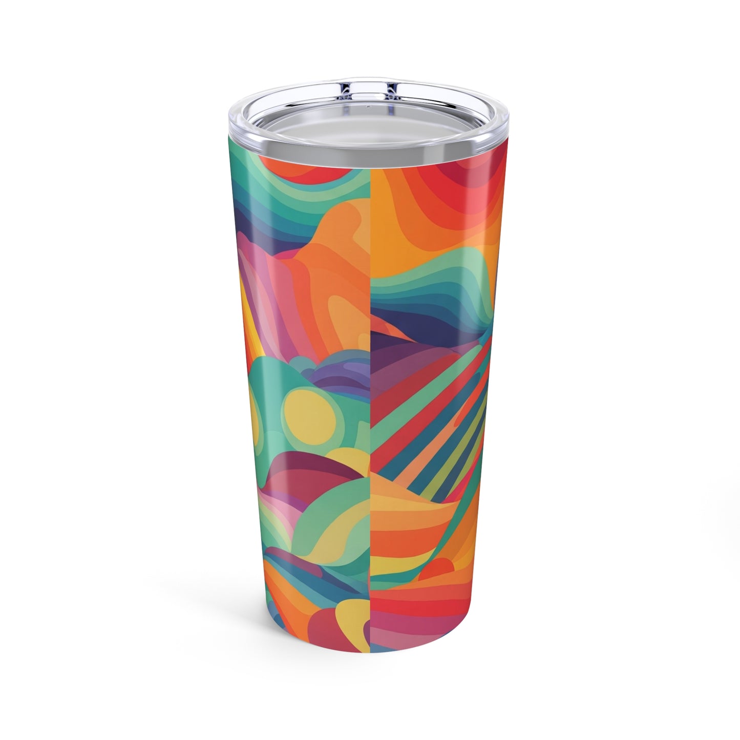 20 Oz Stainless Steel Tumbler With Printed Art Double Wall Vacuum Insulated Spill Resistant For Hot And Cold Drinks