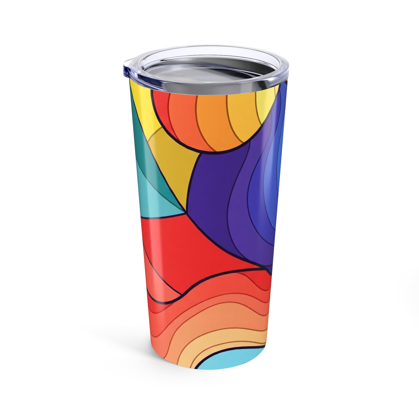 20oz Stainless Steel Travel Mug With Double Wall Vacuum Insulation Spill Resistant Printed Design For Hot And Cold