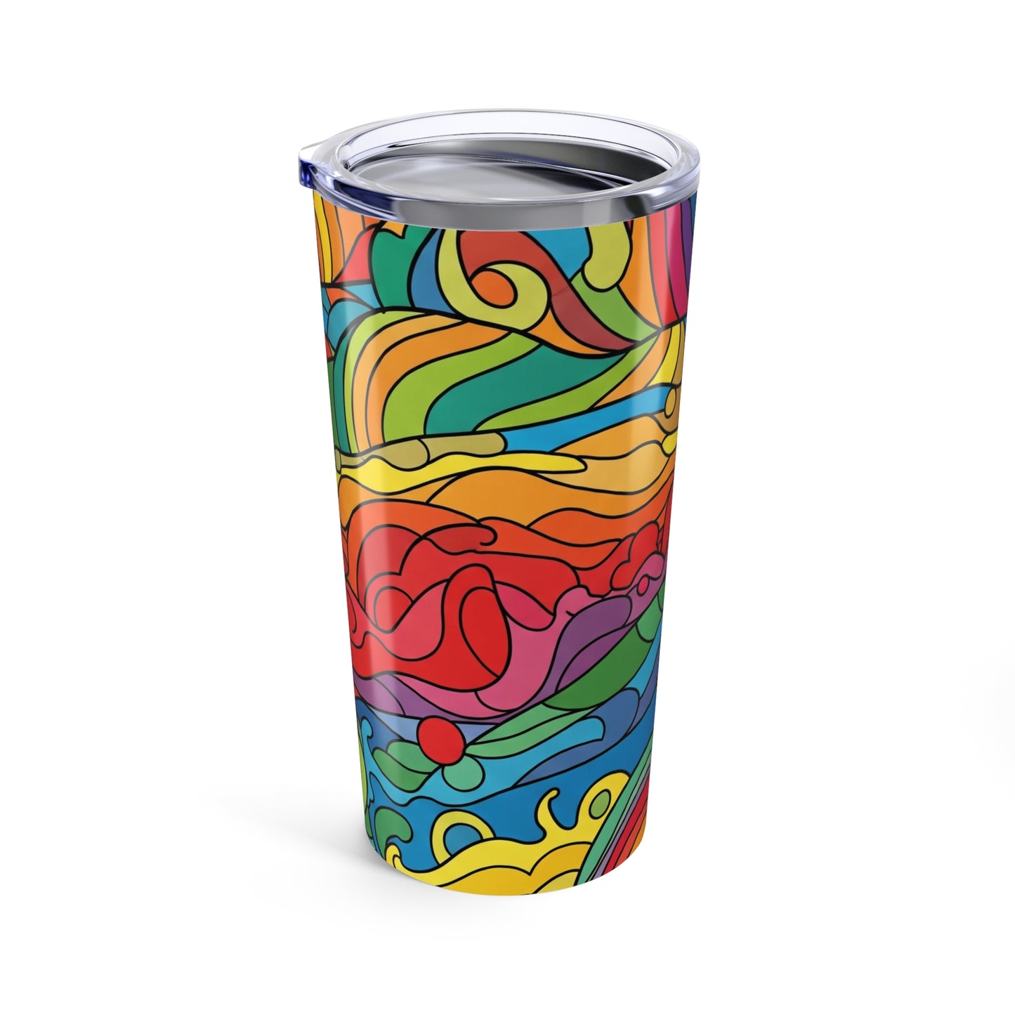 20 Oz Stainless Steel Tumbler Double Wall Vacuum Insulation Spill Resistant Travel Cup Keeps Drinks Hot And Cold
