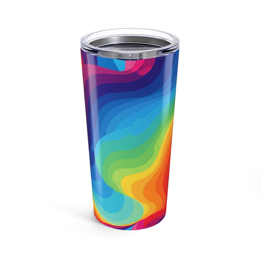 20 Oz Stainless Steel Tumbler With Double Wall Vacuum Insulation Leak Proof Printed Design For Hot And Cold
