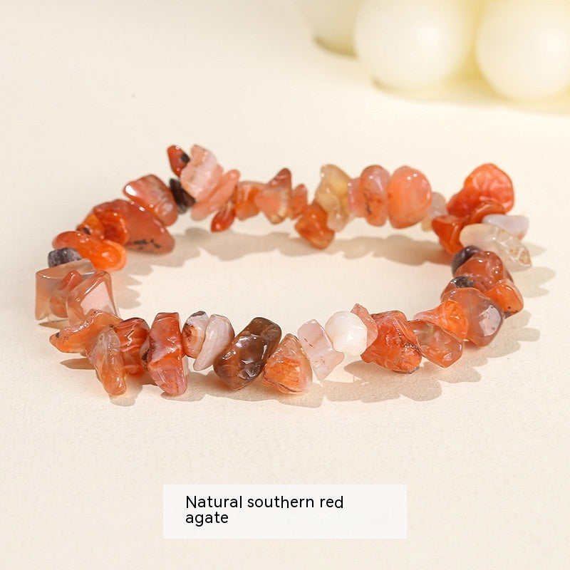 Handmade Natural Crystal Gravel Bracelet Agate Aventurine Irregular Chips Bracelet Women Unique Jewelry Gifts