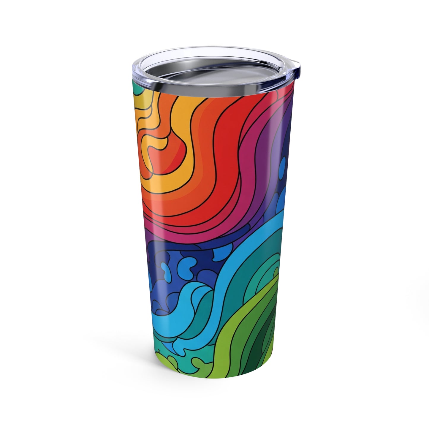 20oz Stainless Steel Tumbler With Double Wall Vacuum Insulation Printed Design For Hot And Cold Drinks Dishwasher