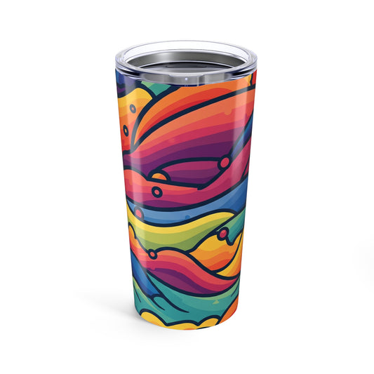 20oz Stainless Steel Tumbler Double Wall Vacuum Insulated Leak Proof Travel Mug With Printed Art Dishwasher Safe