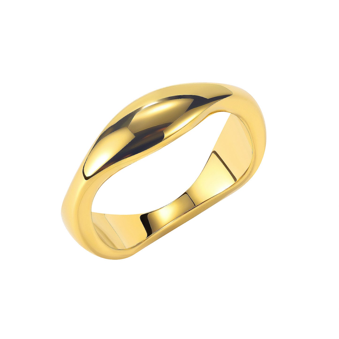 Geometrical Hip Hop Ring Titanium Stainless Steel Jewellery Sizes 6 7 8 Electroplated Silver Gold Packing Ring