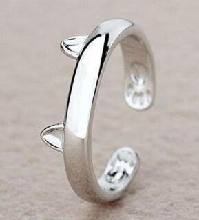 Elegant Open Cat Head Ring Made From Korean Alloy Adjustable Fashion Jewelry For Women With Comfortable Fit Now