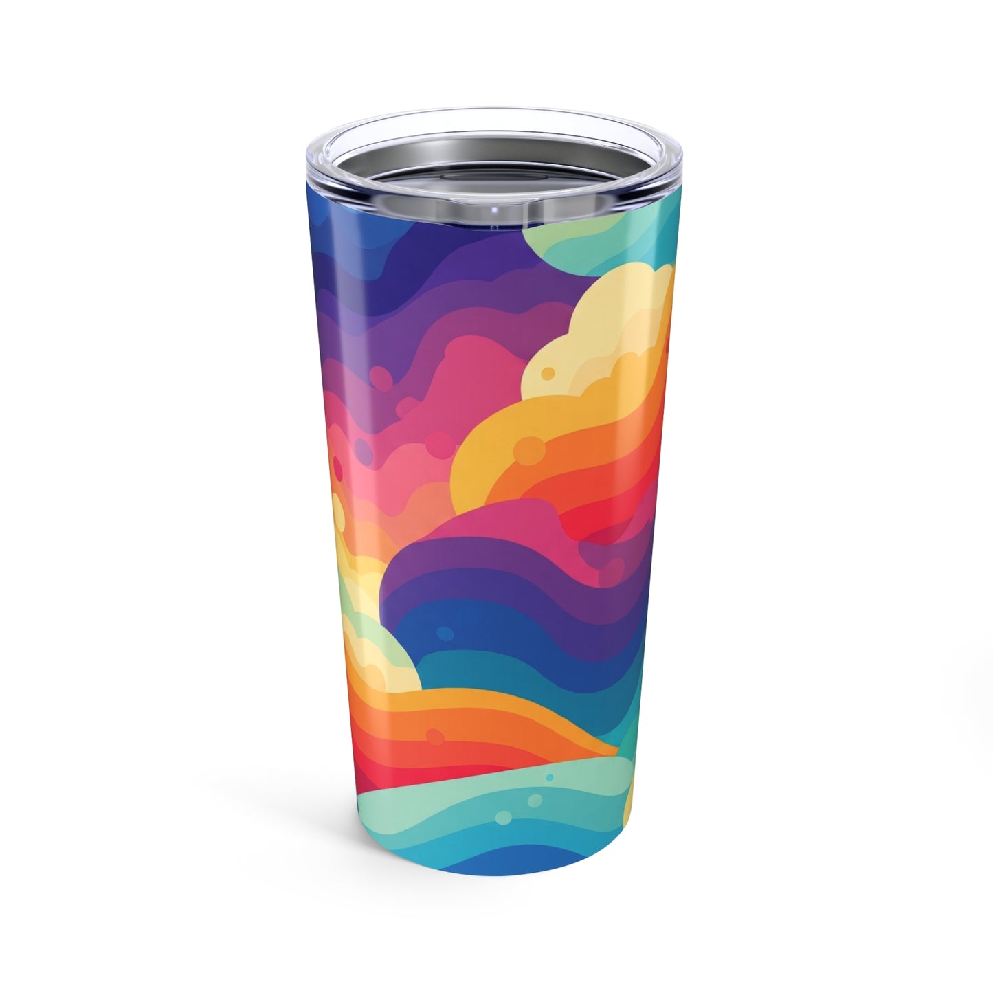 20oz Stainless Steel Tumbler With Double Wall Vacuum Insulation Spill Resistant Travel Mug With Printed Design