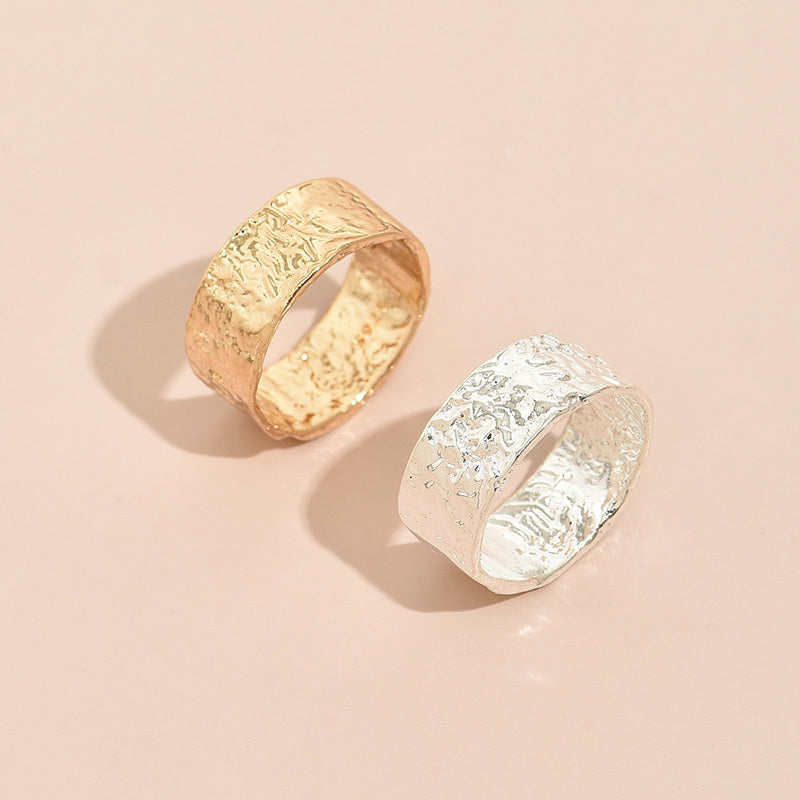 Womens Flower Ring Set Gold And Silver Electroplated Rings Floral Design Alloy Fashion Jewelry Elegant Look For Her