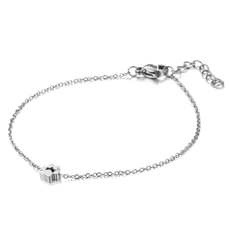 Cat Paw Print Bracelet for Women Animal Lover Jewelry Stainless Steel with Electroplated Finish Gift Ideas Soon