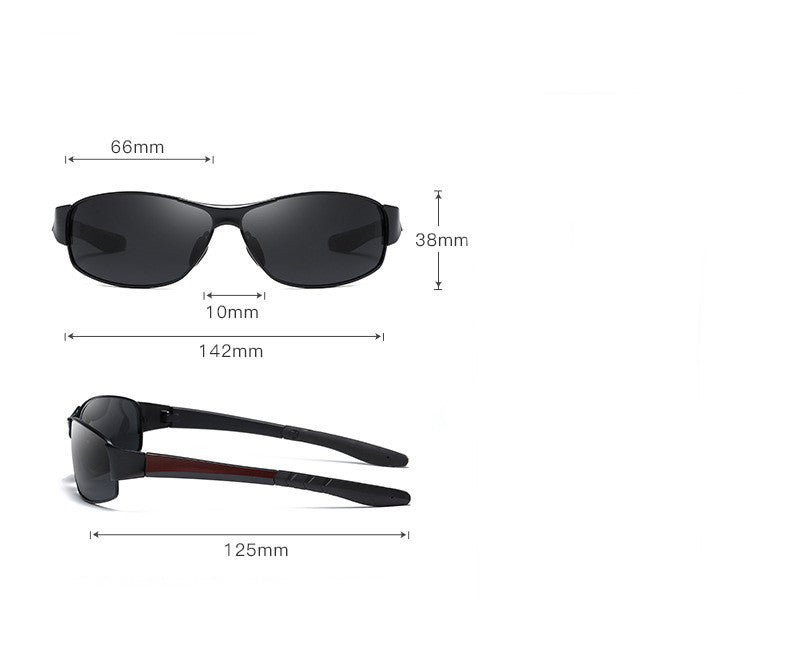 Mens Polarized Square Frame Sunglasses With UV Protection TAC Lens For Driving And Outdoor Sports All Day Wear