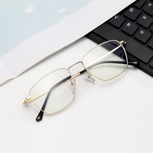 Unisex Vintage Computer Glasses Metal Frame Anti Blue Light Eyeglasses For Screen Time All Day Comfort At Desk