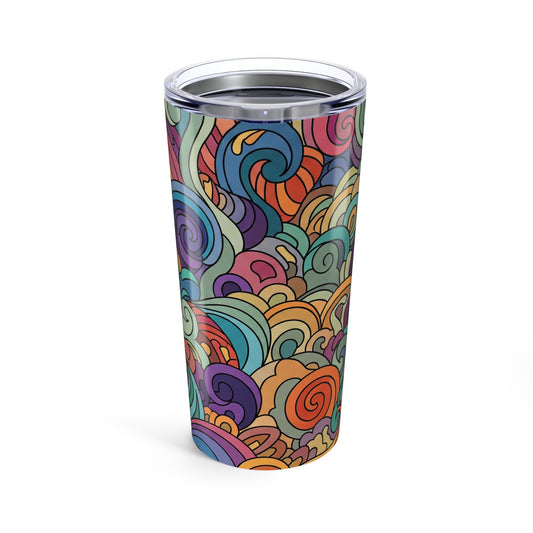 20oz Stainless Steel Printed Travel Mug With Double Wall Vacuum Insulation And Spill Resistant Lid For Beverages