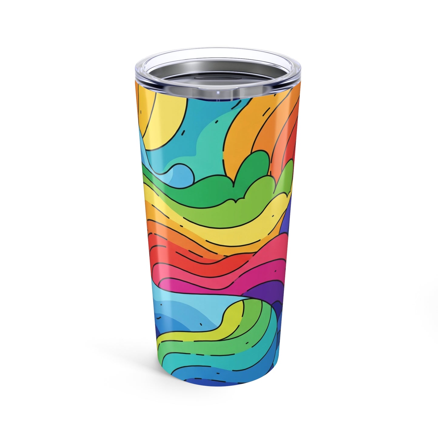 20oz Stainless Steel Printed Travel Tumbler With Double Wall Vacuum Insulation And Spill Resistant Dishwasher Safe