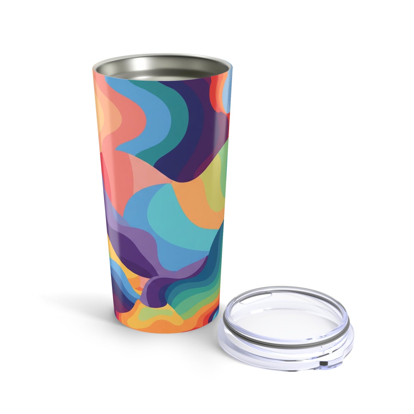 20Oz Stainless Steel Tumbler With Printed Design Double Wall Vacuum Insulated Leak Proof For Hot And Cold Drinks
