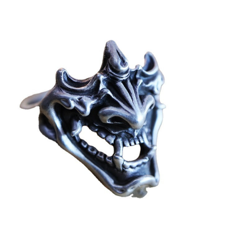 Mens Skull Ring Punk Spine Design European Geometric Alloy Ring Electroplated Finish Travel Gift Mens Fashion Collection