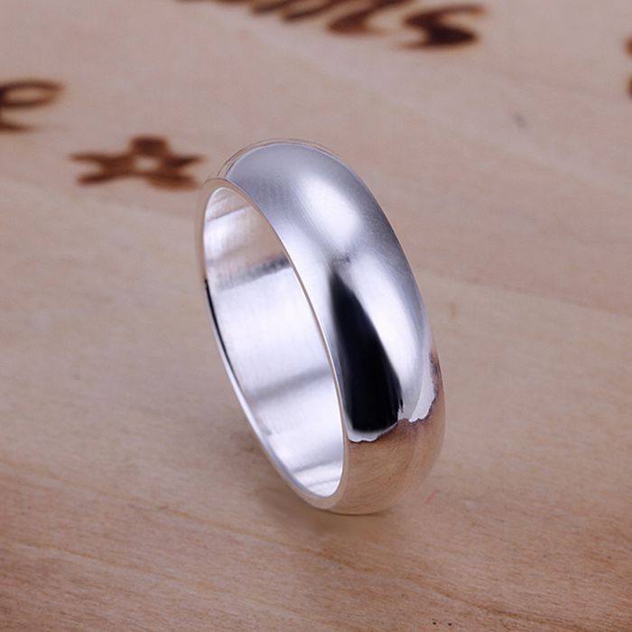 Mens Titanium Steel Ring Japanese Korean Design Plain Silver Uninlaid Band For Men Statement Japanese Uninlaid