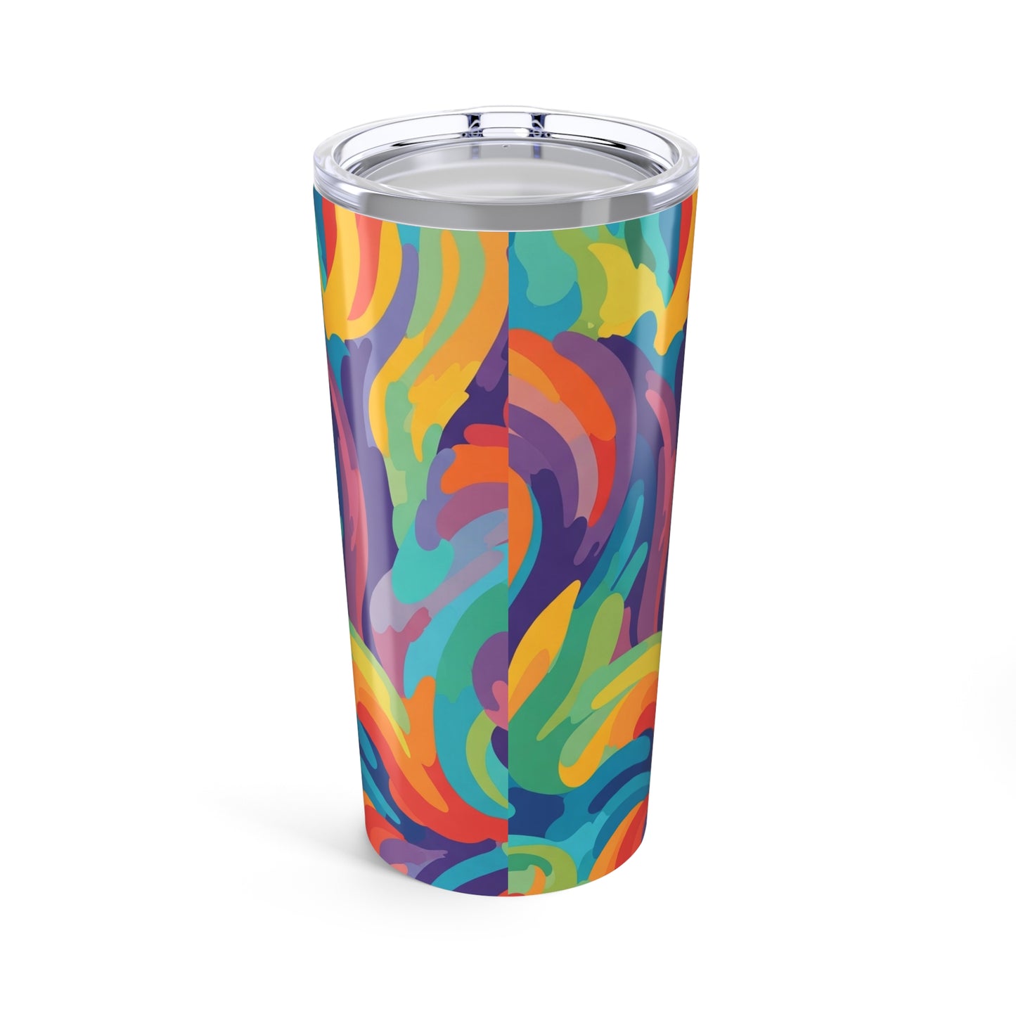 20oz Stainless Steel Tumbler With Printed Artwork Double Wall Vacuum Insulation Spill Resistant Travel Mug For