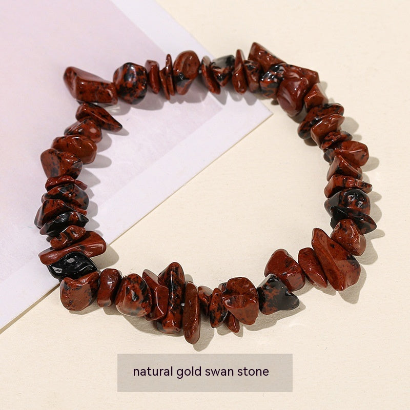 Handmade Natural Crystal Gravel Bracelet Agate Aventurine Irregular Chips Bracelet Women Unique Jewelry Gifts