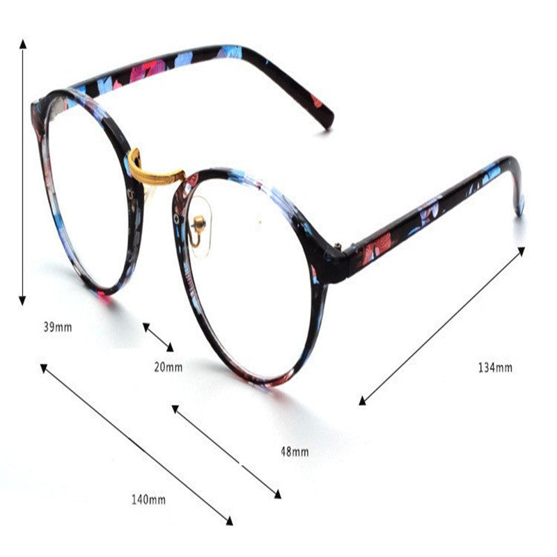 Retro Full Frame Glasses For Decoration And Optician Use Metal Plastic Frame Resin Lenses Colorful Brown For Display