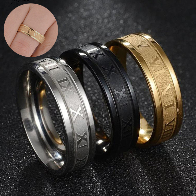 Stainless Steel Geometric Design Men Ring Durable Jewelry