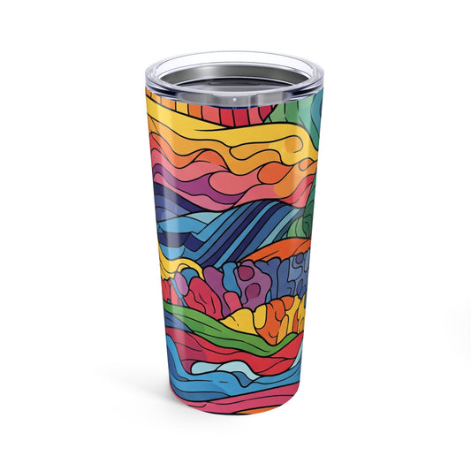 20 Oz Stainless Steel Tumbler With Double Wall Vacuum Insulation Leak Proof For Hot Or Cold Beverages Printed