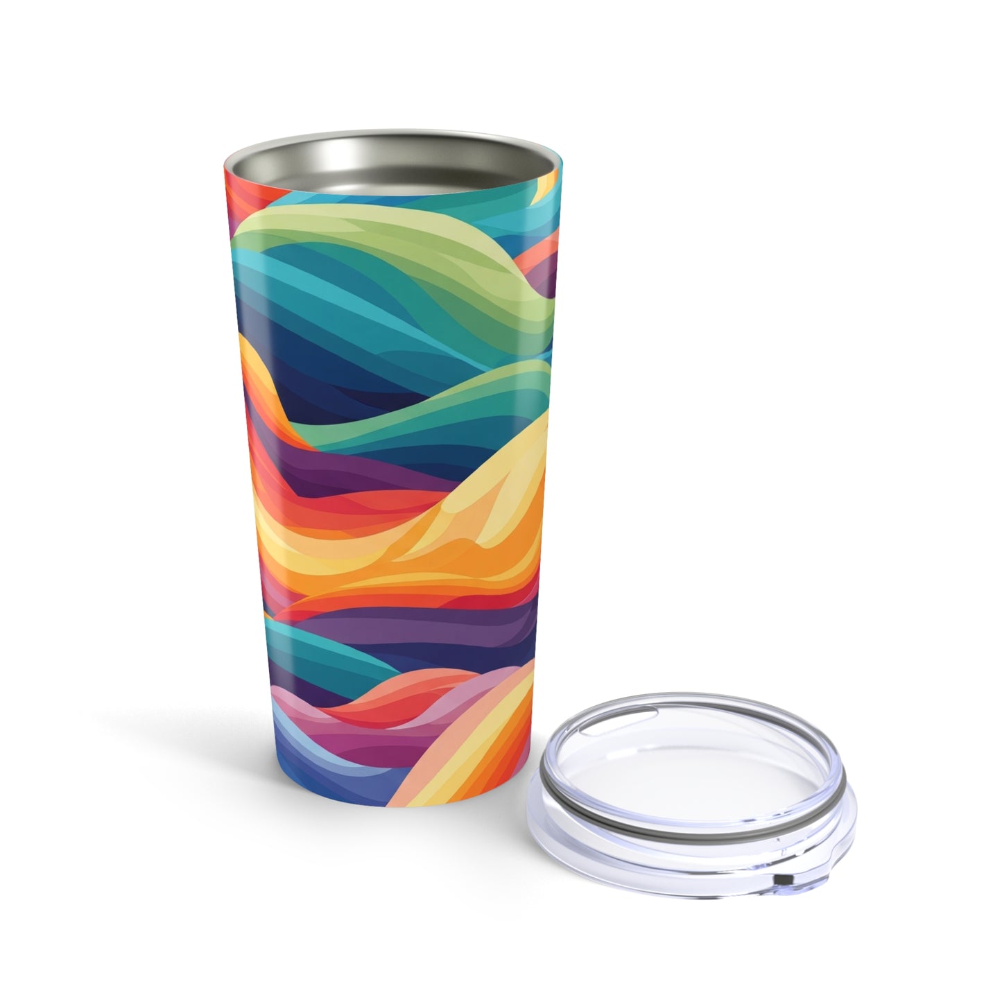 20oz Stainless Steel Travel Mug With Double Wall Vacuum Insulation Leak Proof Lid Durable Printed Beverage Tumbler