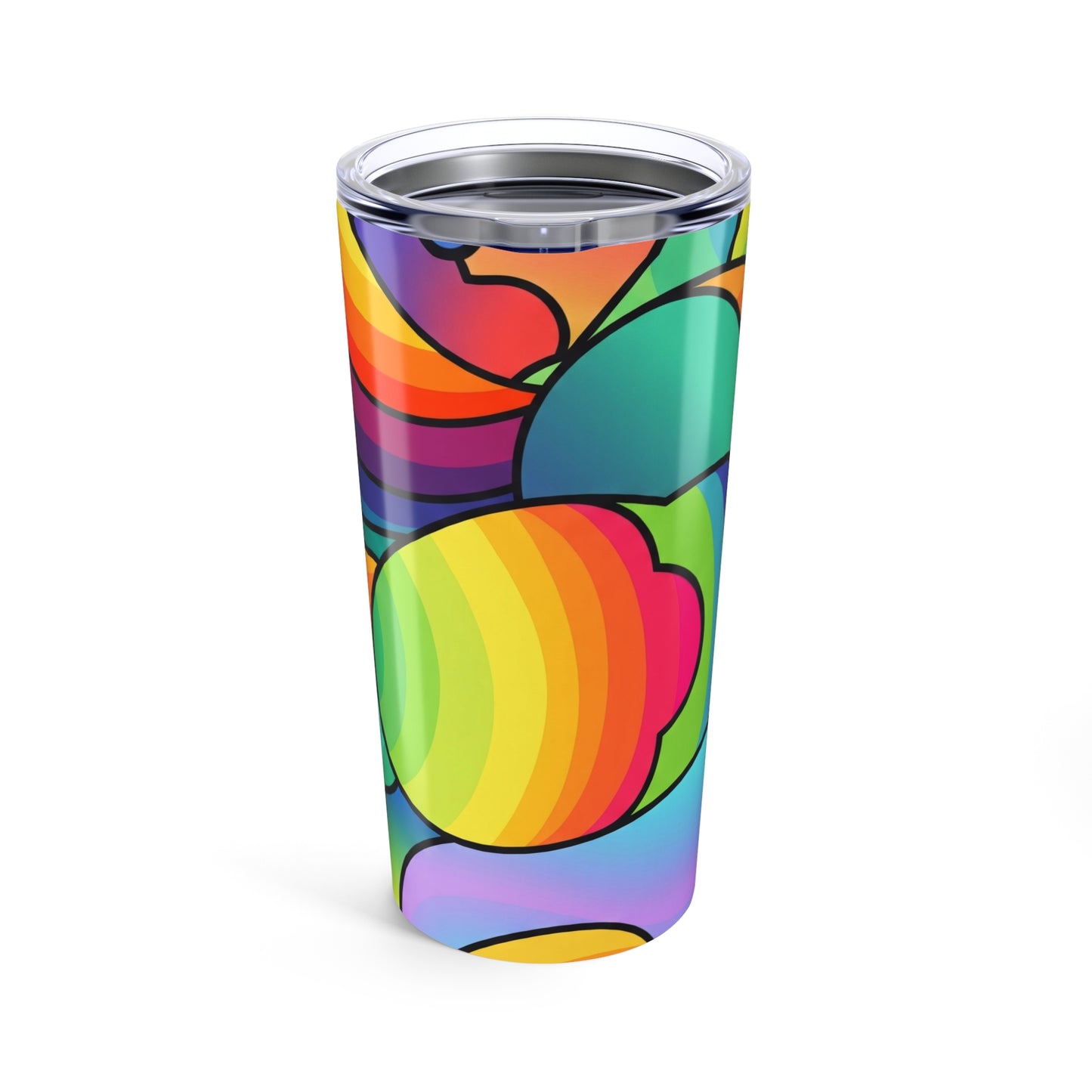 20 Oz Stainless Steel Travel Mug With Double Wall Insulation Spill Resistant Durable Printed Design Hot And Cold