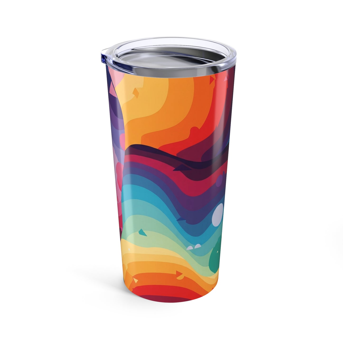 20Oz Stainless Steel Tumbler With Printed Artwork Double Wall Vacuum Insulated Spill Resistant Durable Travel