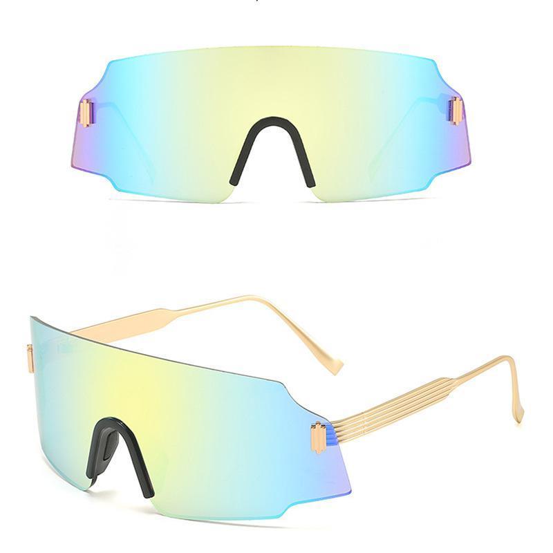 Outdoor Sports Sunglasses For Cycling Plastic Metal Frame PC Lenses Light Colored Glasses Ideal For Outdoor Gold